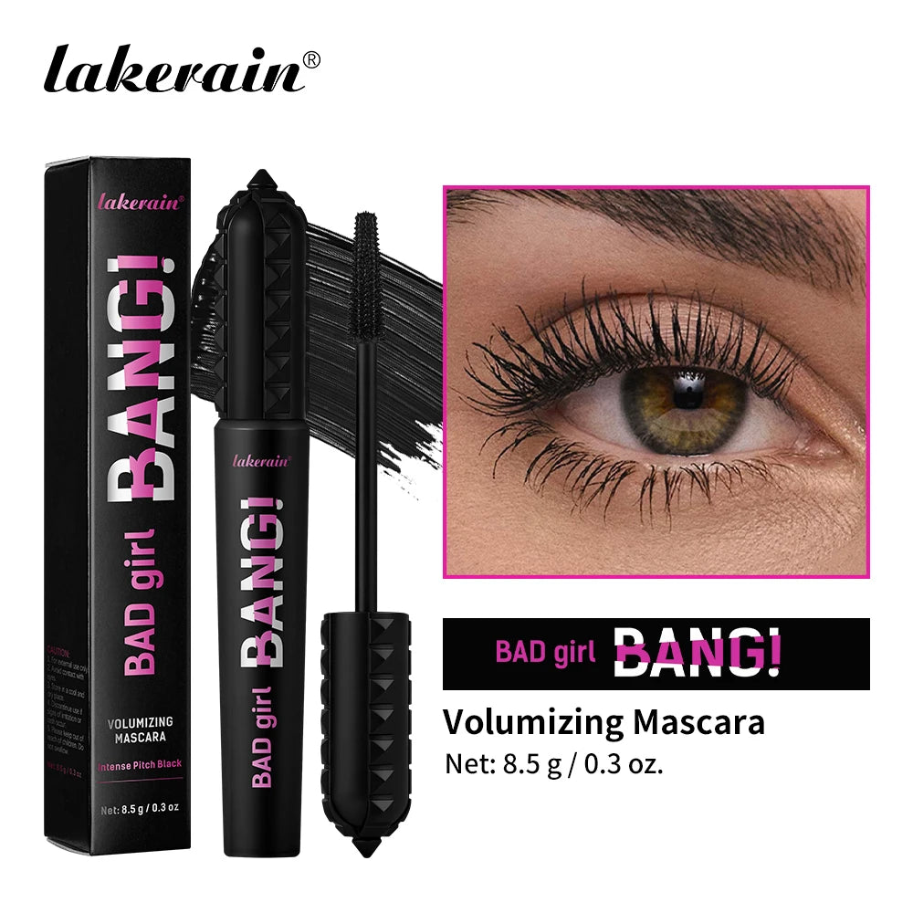 Black Waterproof Mascara 4D Lengthening Curling Volumizing Eyelash Extension Smudge Proof Long Lasting Korean Eye Makeup HIP
