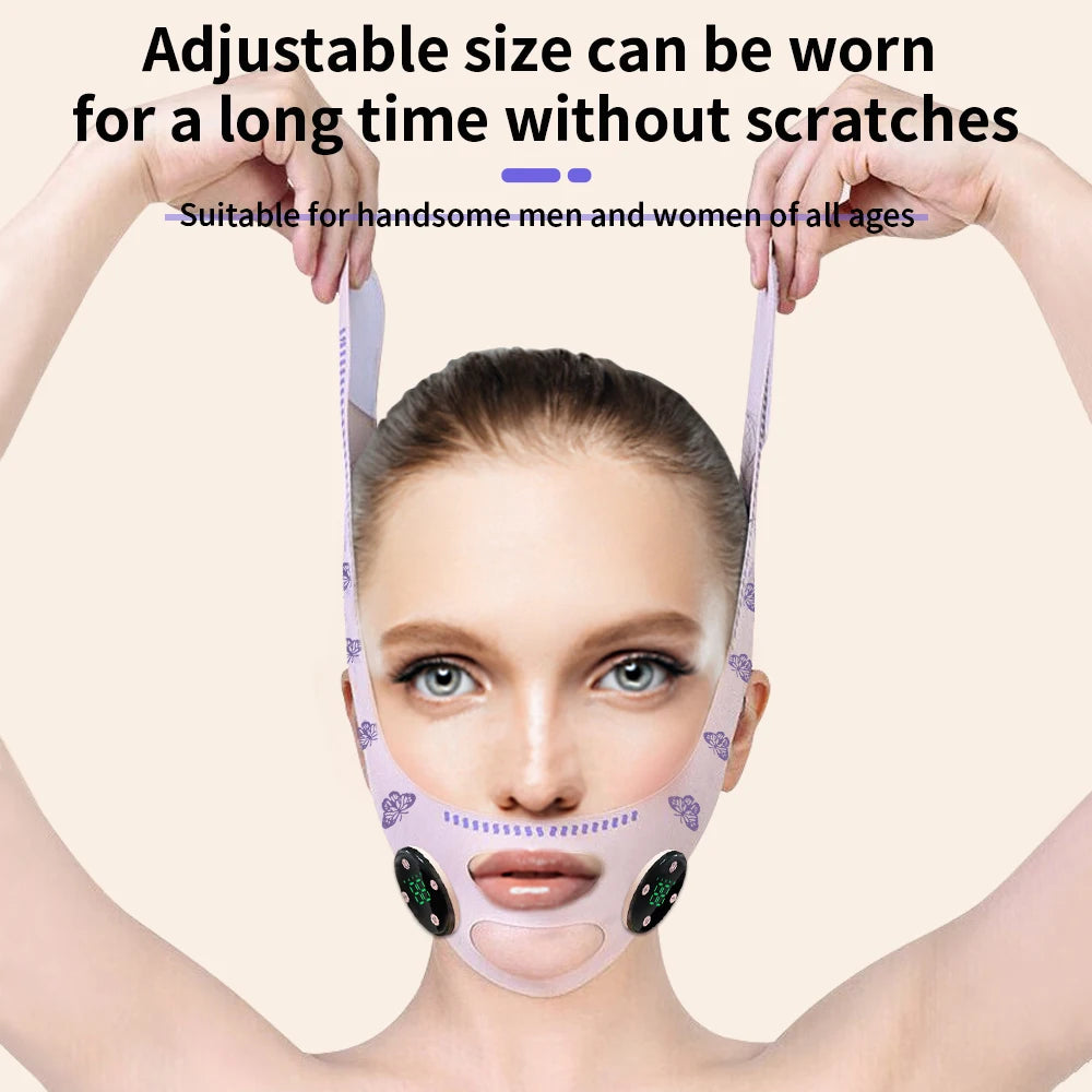 CAMMUO EMS Face Lifting Slimming Strap – USB Rechargeable EMS Face Lifting Mask HIP