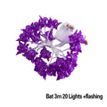 Waterproof Battery Powered Lamp With Timer 10/20 LEDS Purple Spider Halloween String Lights For Indoor Outdoor Party Decorations HIP Bat 3m 20 Light