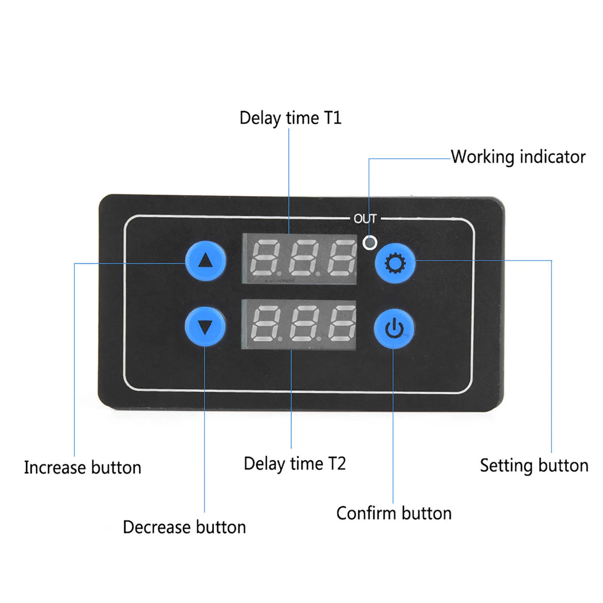 Digital Cycle Timer Relay Timer Relay YF‑4 Adjustable Cycle Delay Timer Relay Module Digital Display Timing Delay Board 12V HIP