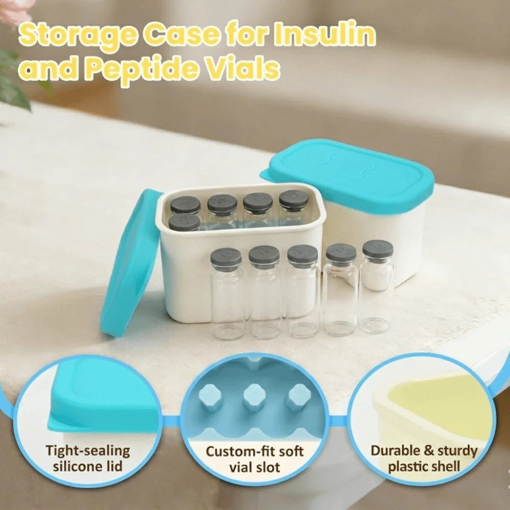Portable 5ml & 10ml Vial Organizer Case – Reusable Holder Vial Storage Case HIP