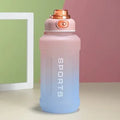 1300ml Color-Changing Gradient Sports Water Bottle with Straw Sports Water Bottle HIP Pink 1.3L