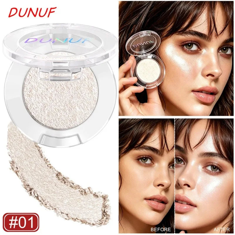 Monochrome Marble Pattern Highlighter Powder Shimmer Glitter Pigment Long Lasting Brightening Contour Blush Eyeshadow Cosmetic HIP 01