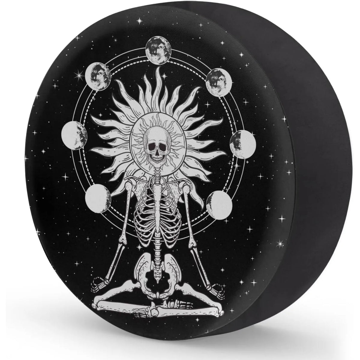 Meditating Skull Tire Cover – Fits Jeep, SUV, RV & Truck Spare Tire Cover HIP