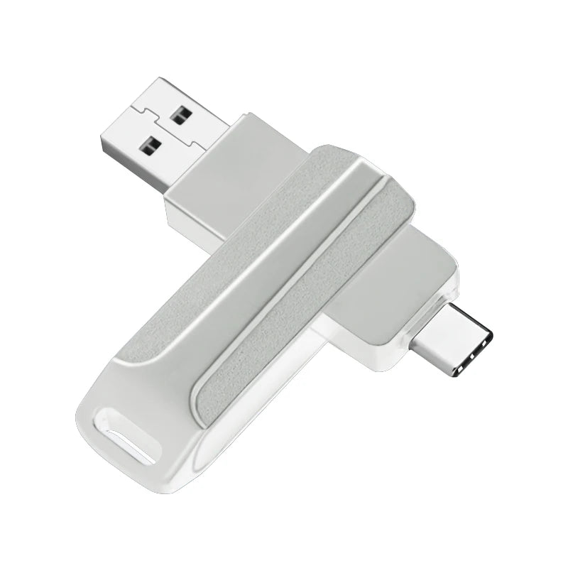 2-in-1 USB Type-C Flash Drive OTG | 8GB–128GB Pen Drive USB OTG Flash Drive HIP Silve 64 GB