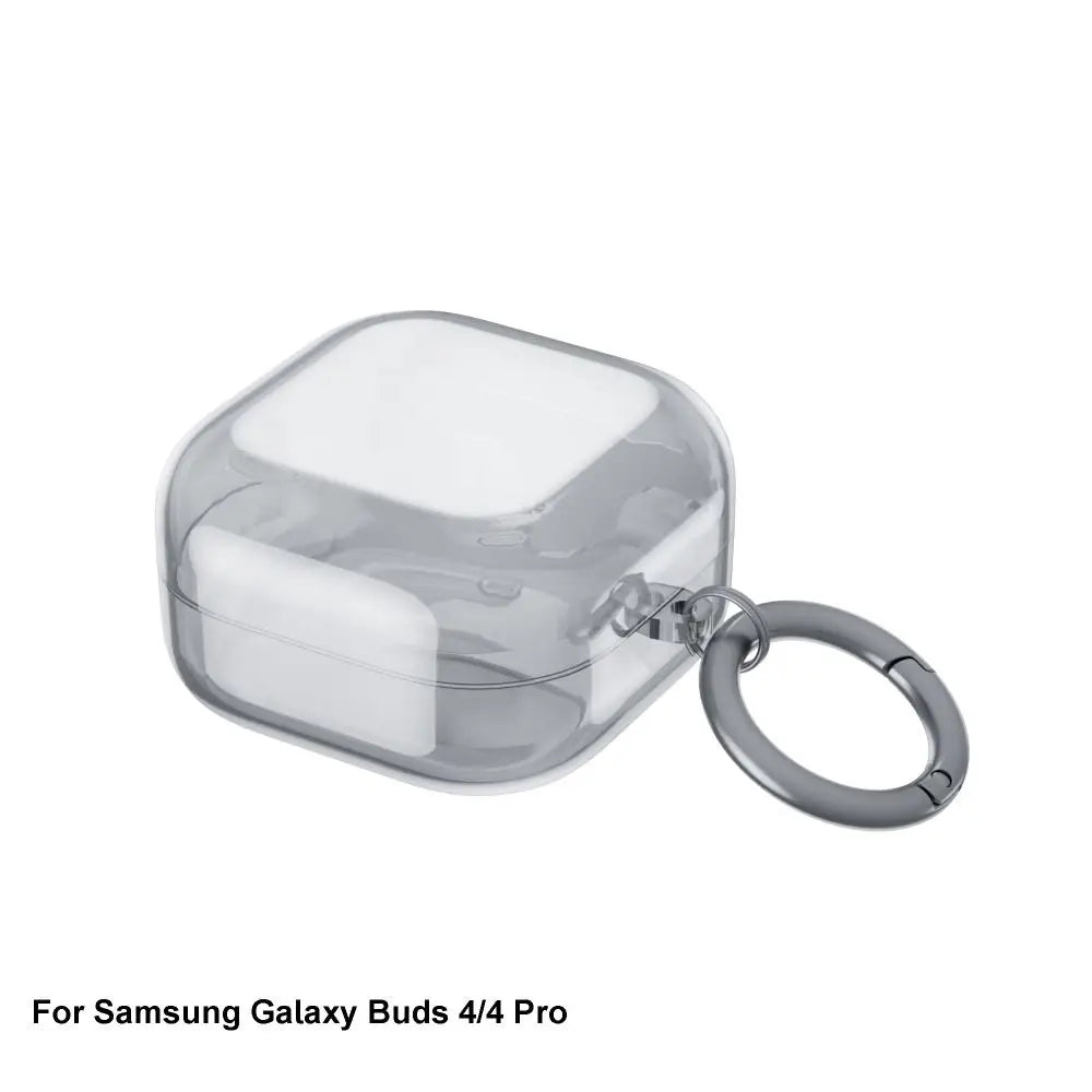 Clear TPU Case + Keychain for Samsung Galaxy Buds 4 / 4 Pro Earbud Protective Case HIP