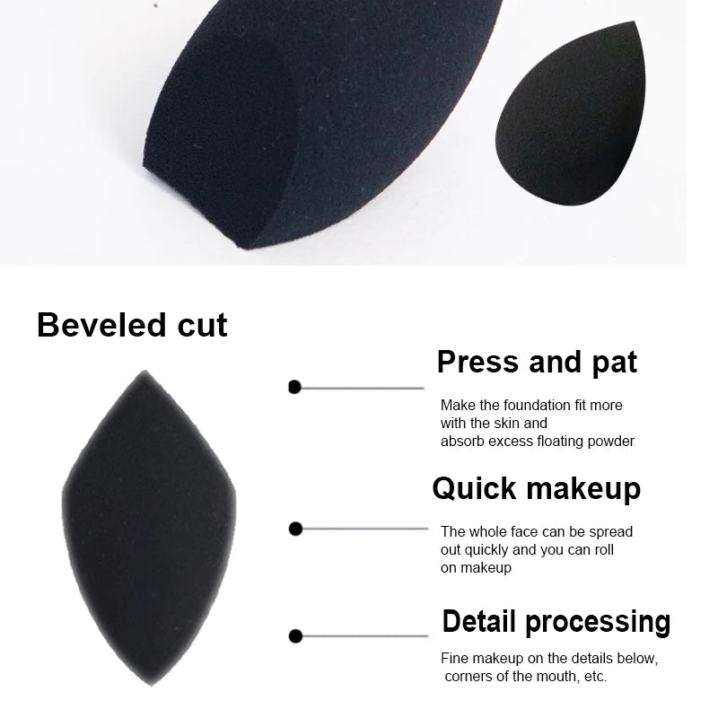 2-Pack Black Beauty Sponge Egg – Latex-Free Makeup Blender Makeup Blender Sponge HIP
