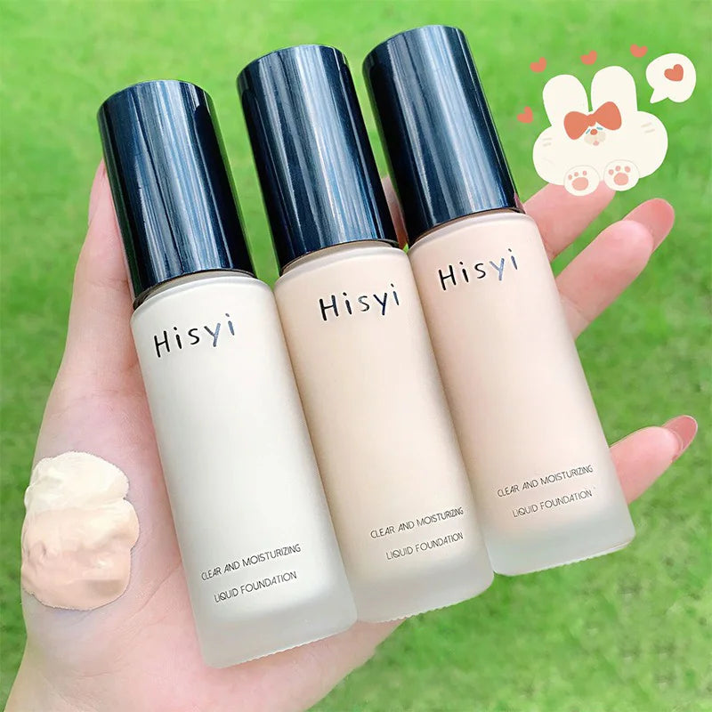 Full Coverage Foundation Liquid Makeup Face Foundation Natural Glow Lightweight Moisturizing Base Long Lasting Smooth Coverage HIP