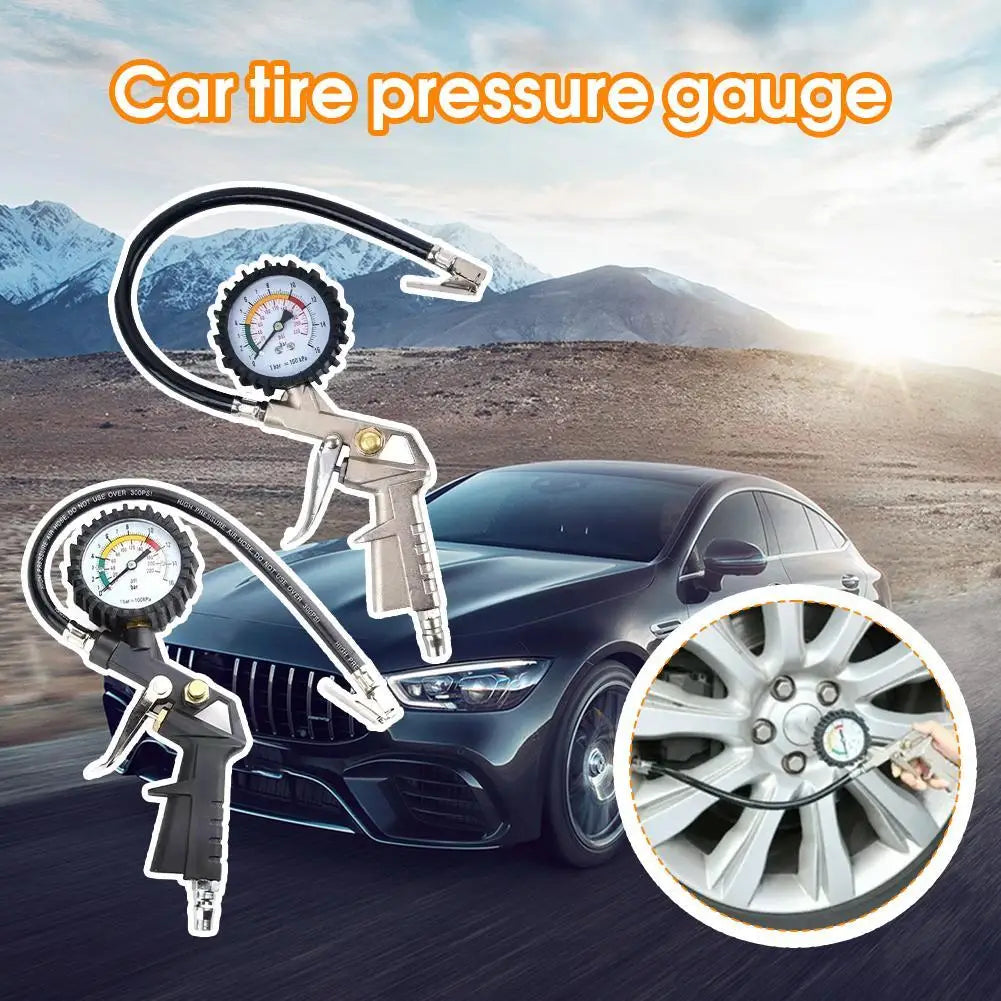 0-16Bar/0-220Psi Auto Tire Pressure Gauge Pressure Gun Type For Air Compressor Car Motorcycle SUV Inflator Pump Tire Repair Tool HIP