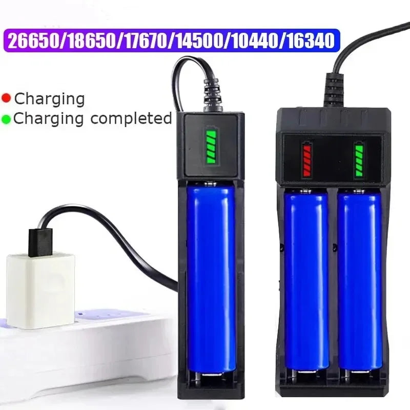 18650 Battery Charger – 1/2/4 Slot USB Lithium Charger Battery Charger HIP