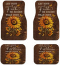 All-Weather Sunflower Car Floor Mats – 4-Piece SUV Set Car Floor Mats HIP 1