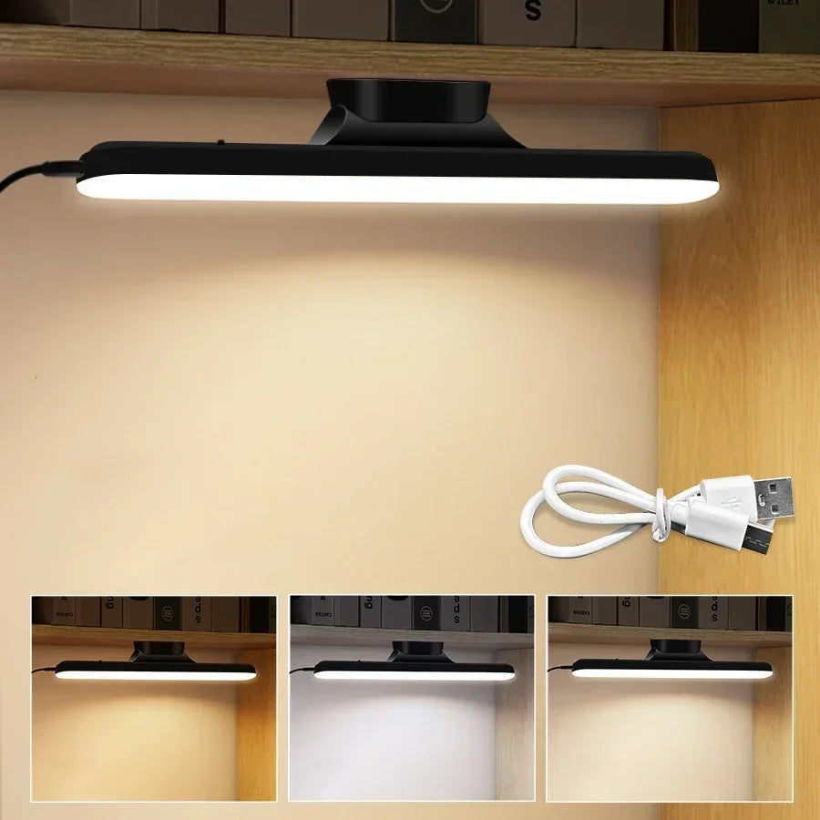 Magnetic Mirror Front Makeup Light LED Touch Night Light USB Eye Protection Reading Lamp For Dormitory Wardrobe Closet Bathroom HIP Black 30CM