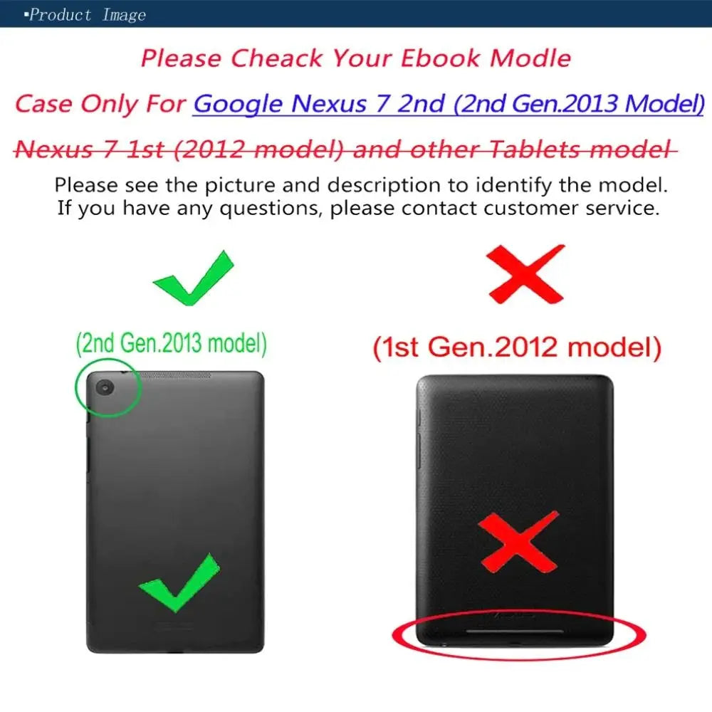 Magnetic Folio Case with Stand for Google Nexus 7 2nd Gen Tablet Folio Case HIP