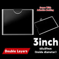 Clear Acrylic Label Holder – Self-Adhesive Sign & Card Display Acrylic Label Holder HIP 3inch-horizontal