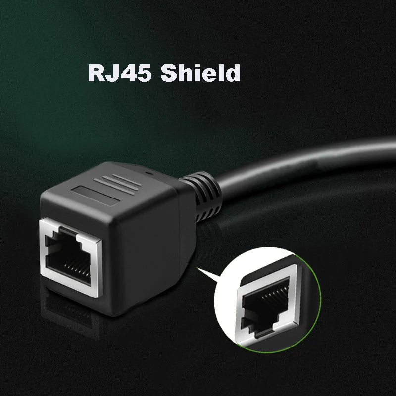 RJ45 CAT5e Network Extension Cable – Male to Female LAN Adapter Network Cable Adapter HIP