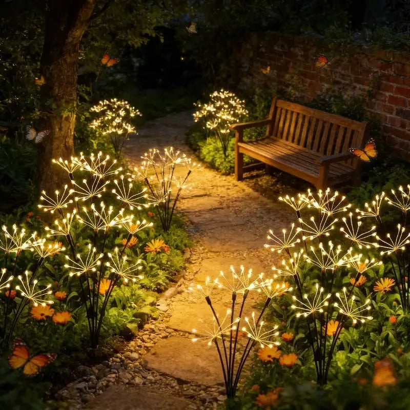 6-Head 60-LED Solar Firework Garden Lights – IP65 Waterproof Solar Garden Light HIP