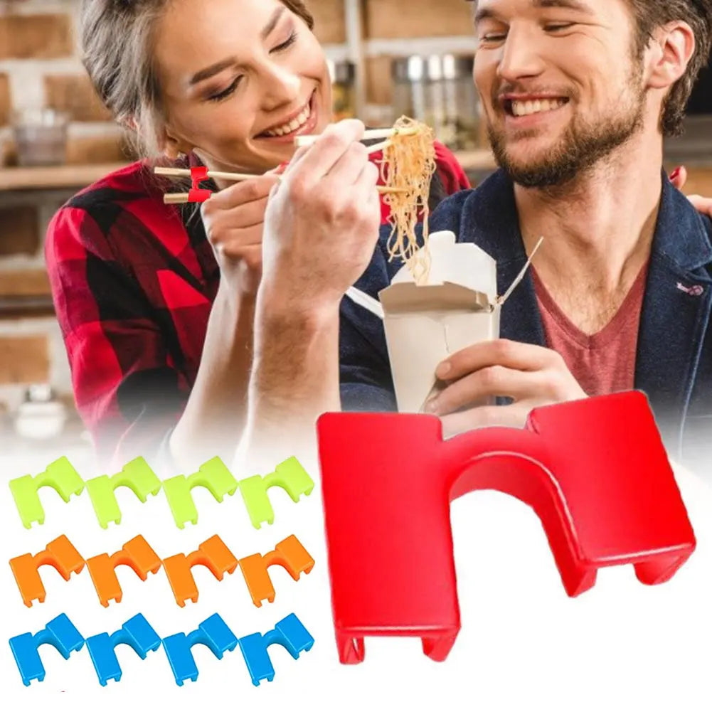 5Pcs Plastic chopsticks clip Chopsticks Aid Training Covers Chopstick Holders Chopstick Clamps Sushi Chopsticks Kitchen Tools HIP
