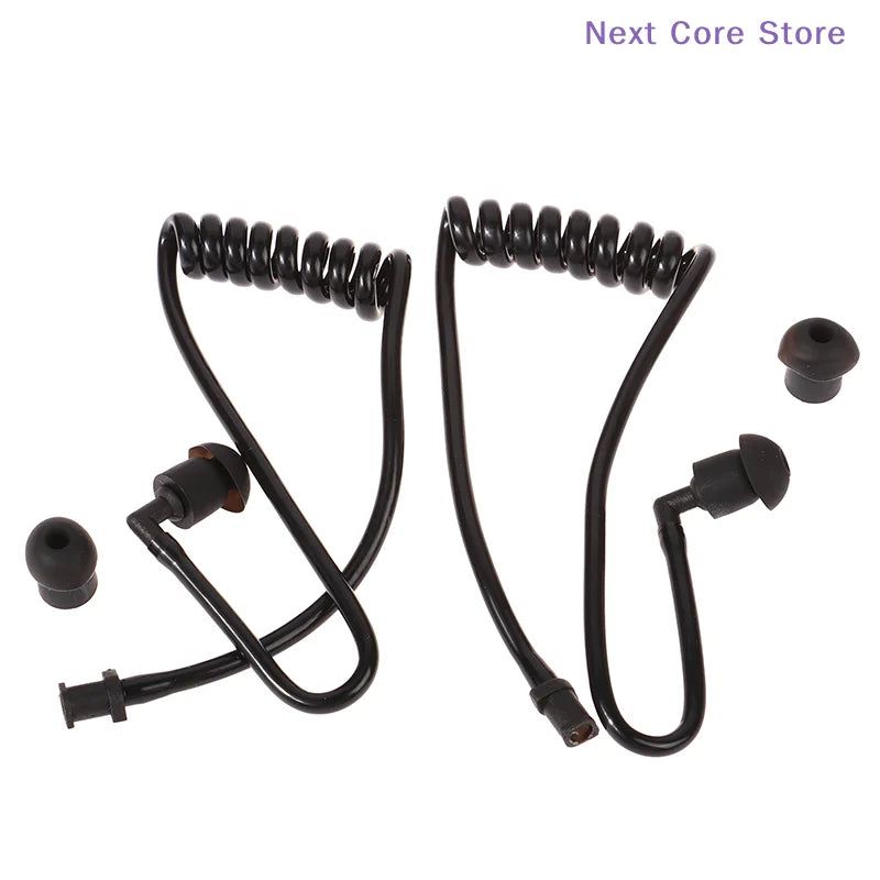 2-Pack Acoustic Air Tube Earplug Replacement for Walkie Talkie Radio Earpiece Accessory HIP