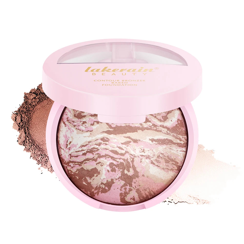 NEW YORK Baked Brighten Color Correcting Powder Foundation Fair Buildable Light to Medium Coverage Demi-Matte Natural Finish HIP color 1 bronzer