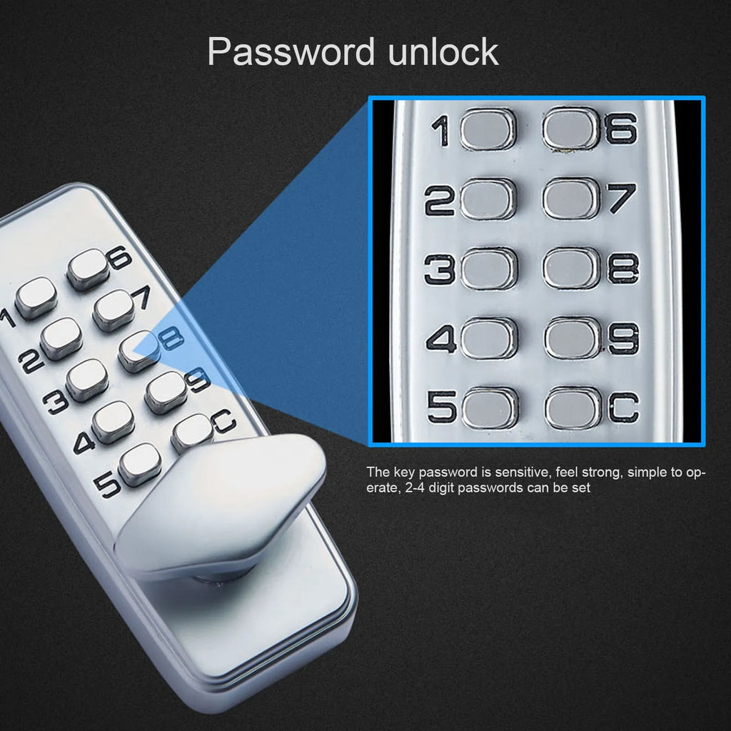 Mechanical Password Lock Waterproof Fireproof Zinc Alloy Intelligent Keyless Coded Lock Set for Home Office HIP