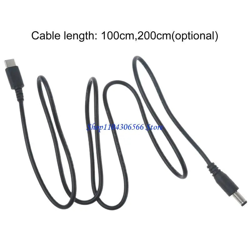 USB-C PD to 12V DC Power Cable – 36W Barrel Connector Cord USB-C Power Cable HIP