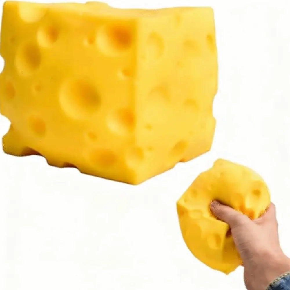 Giant Cheese Squeeze Toy – Slow Rising Sensory Fidget Cube Slow Rising Squeeze Toy HIP