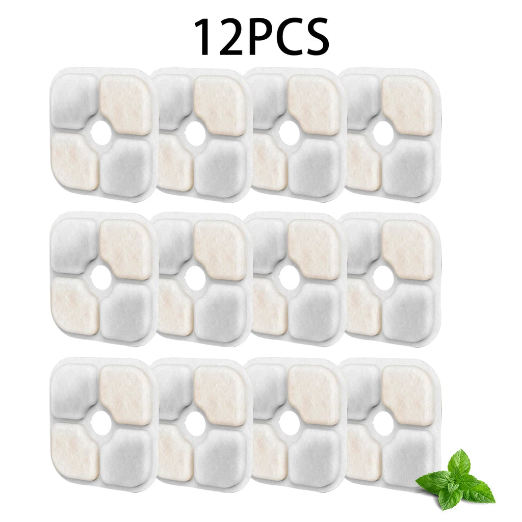 6-24pcs Pet Water Fountain Replacement Filters Cat Water Drinking Fountain Triple Filtration System for PIXI Water Dispenser HIP 12pcs Filters 1set