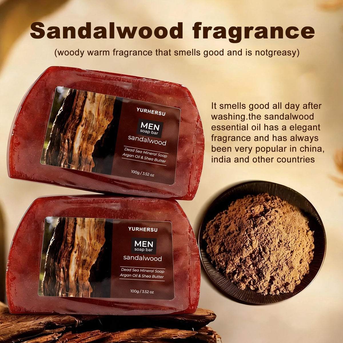 Organic Sandalwood Face Wash Soap – Oil Control & Cleanse Face Wash Soap Bar HIP