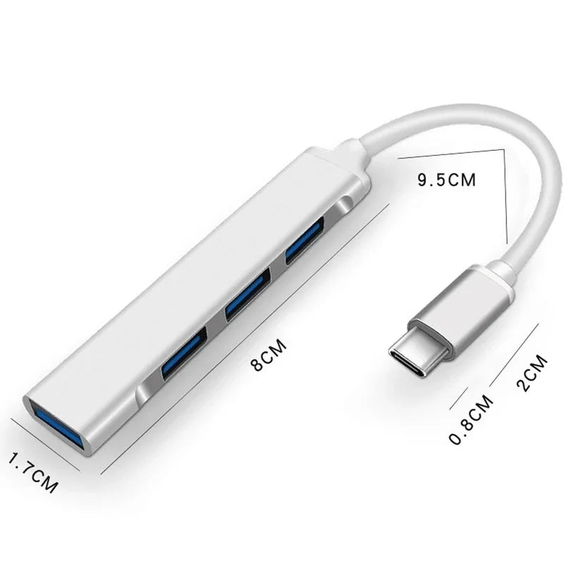 SEamopar USB-C Multi-Port Hub – Aluminum Splitter for Laptops USB-C Hub HIP