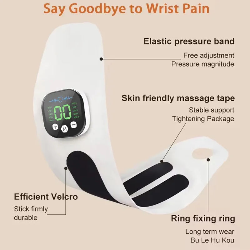 Cordless Electric Wrist Massager – 8 Modes & 30 Levels | CAMMUO Wrist Massager HIP