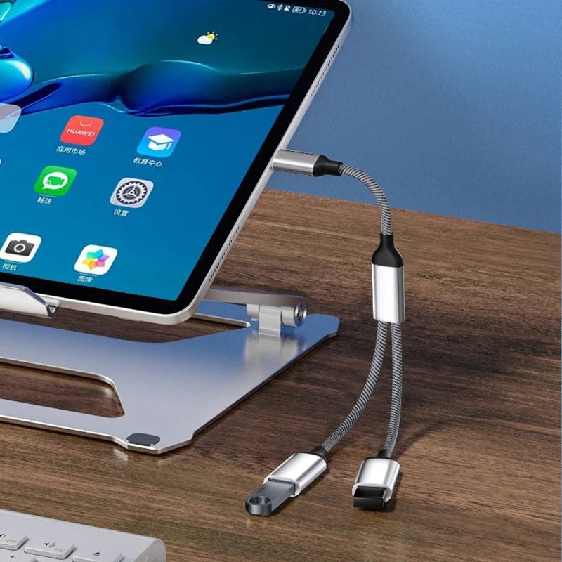 USB-C to Dual USB-C Female Y Splitter Cable – 480Mbps Hub USB-C Splitter Cable HIP