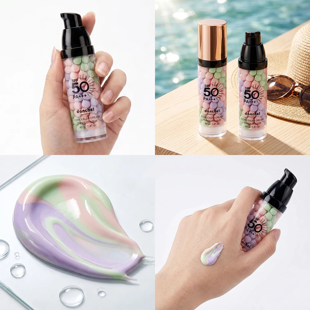SPF 50 Primer for Face Before Makeup Sun 3 In 1 Color Corrector Face Primer Oil Control & Moisturizing Skin Tone Correcting HIP