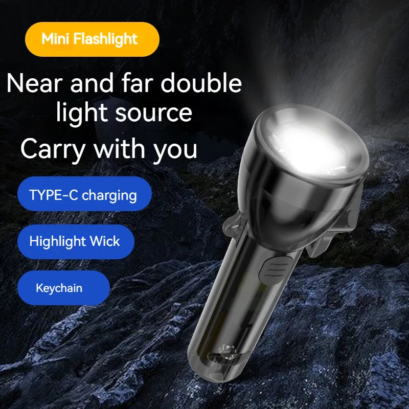 ESMARTER EDC Mini Keychain LED Flashlight – Rechargeable Keychain LED Flashlight HIP