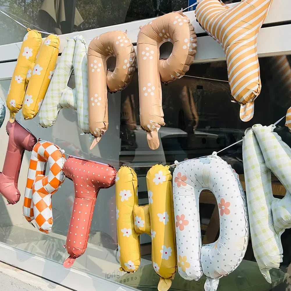 16 Inch Birthday Wishes Foil Balloon Banner Reusable for Birthday Party Scenes Aluminum Foil Balloon Kit Decorative Items HIP