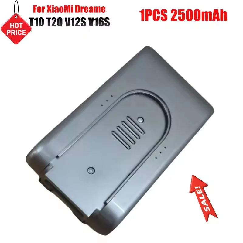 Replacement Li-Ion Battery for Xiaomi Dreame T10 T20 V12S V16S Vacuum Replacement Battery HIP 1PCS 2500mAh