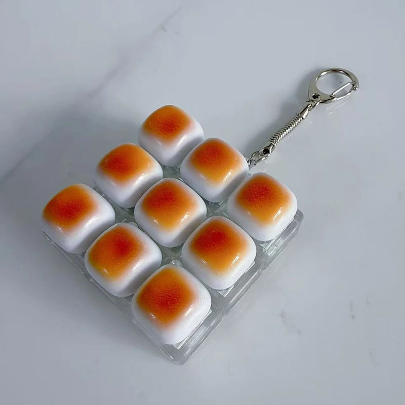 Caramel Bread Keycap Keychain – Cute Backpack Pendant Novelty Keychain HIP 5