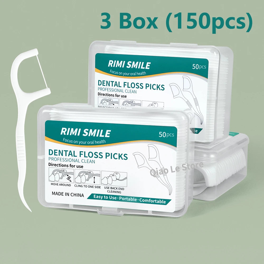 RUZOFO Disposable Dental Floss Picks – Portable Oral Care Dental Floss Picks HIP