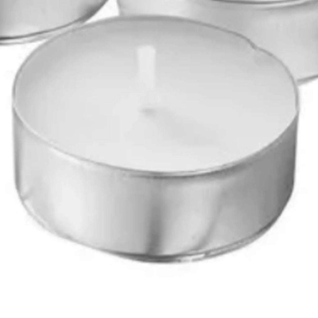 100 Packs Unscented Tea Lights Candles 4 Hour Smokeless Dripless Mini Paraffin Tealight Candles Set for Weddings White HIP