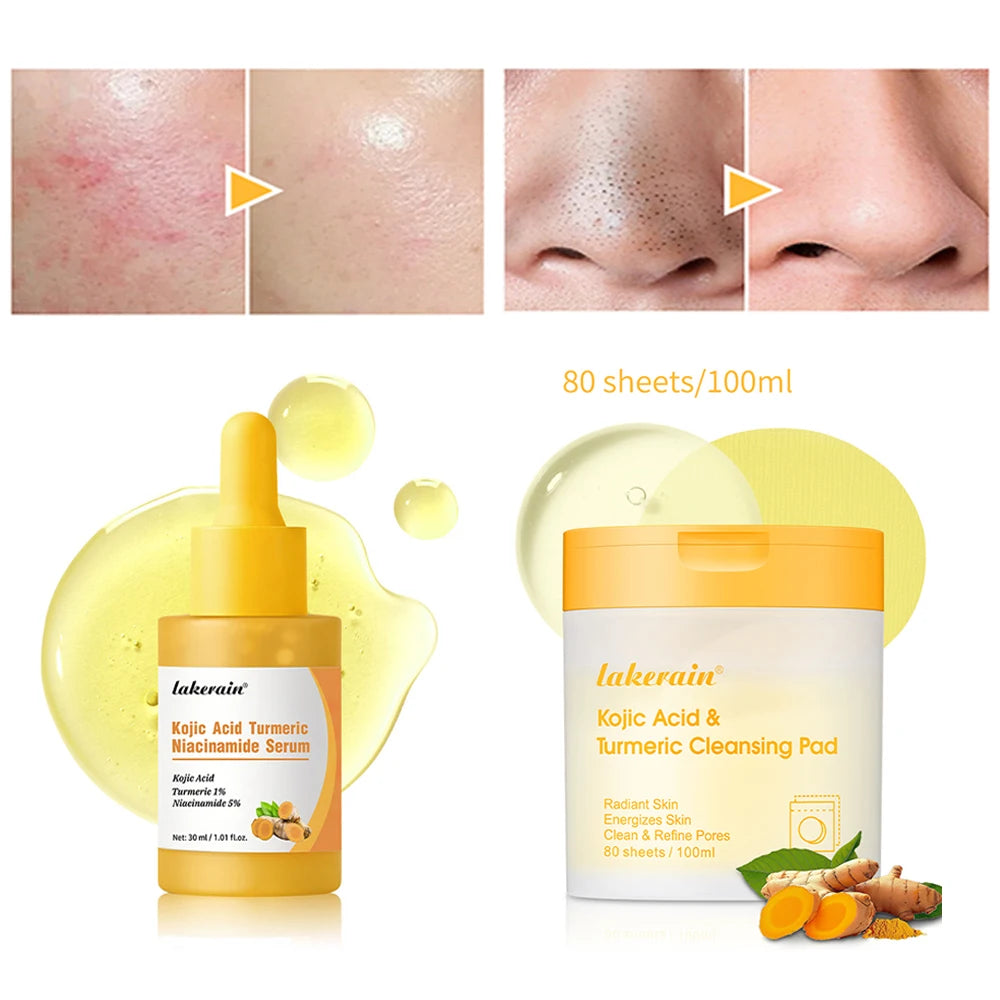 Kojic Acid Turmeric Duo for Face & body Ideal for Troubled Skin & Use After Spot Care Soothing &Calming Skincare HIP