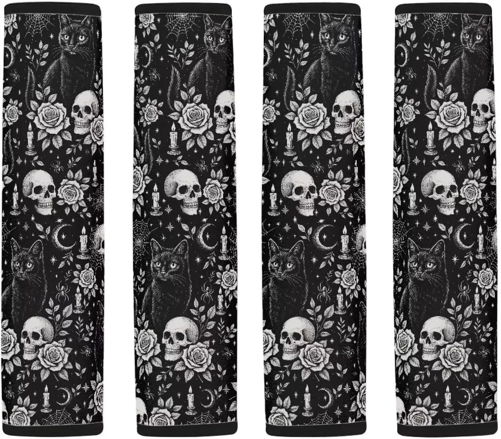 Skull & Butterfly Seat Belt Cover Pads – 2 Pack | Women Seat Belt Cover HIP