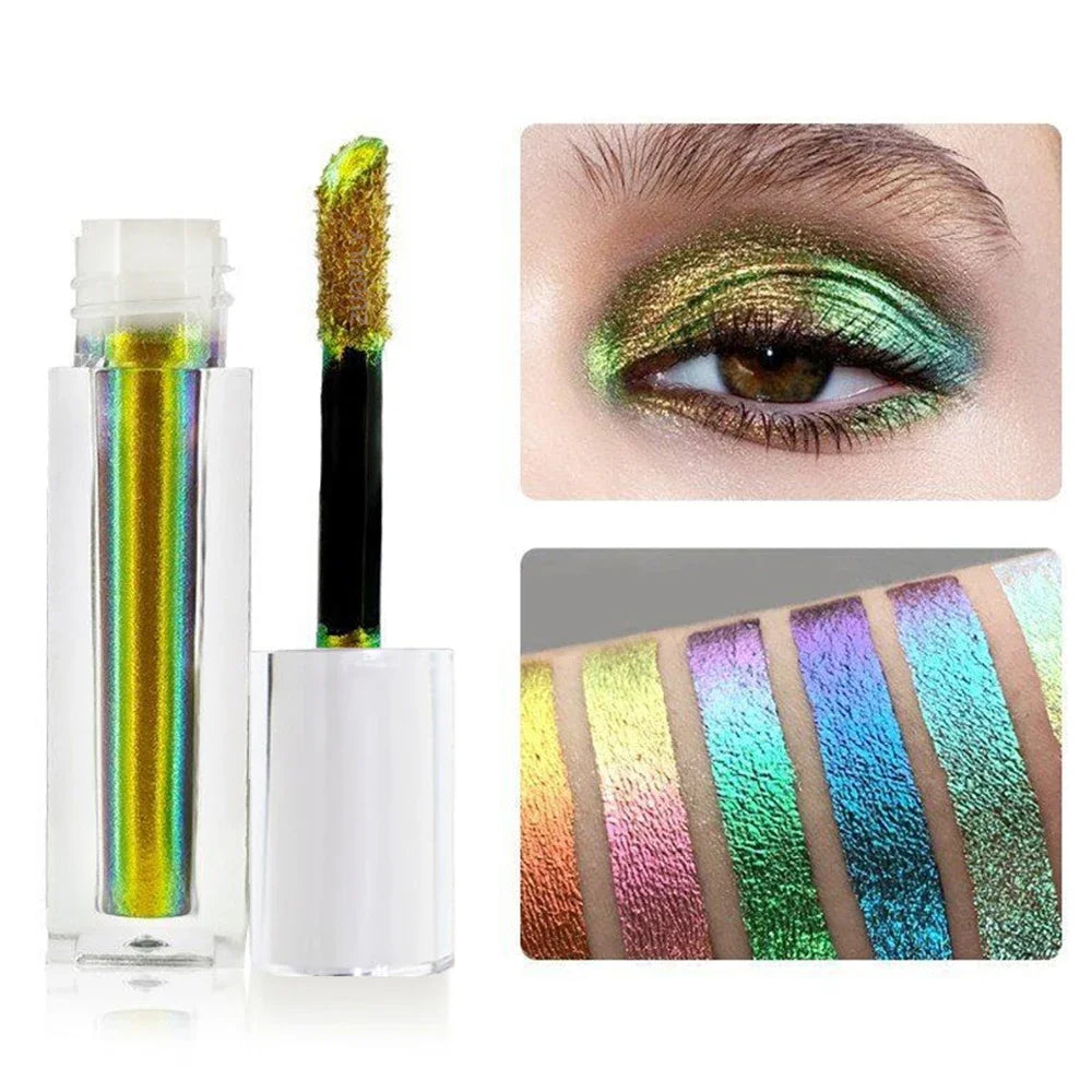 Aurora Multi Chrome Eyeshadow Pigments Long lasting Multi Chrome Chameleon Peacock Galaxy Chrome Glitter Liquid Eyeshadow HIP