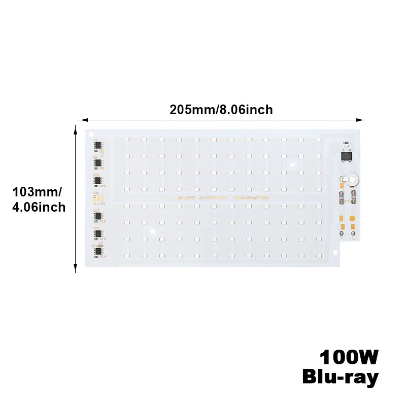 2-Pack 50W SMD 2835 LED Flood Light Chip – AC 220V-240V LED Light Chip HIP UV Light 220 V