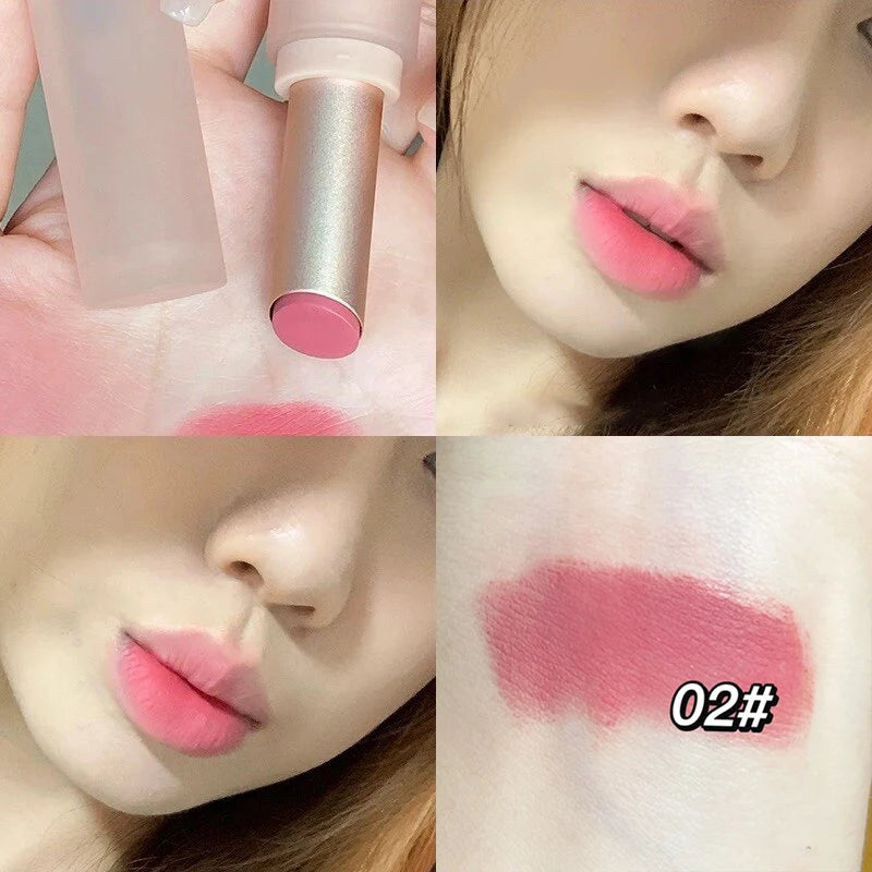 1/2Pc 6-color Matte Velvet Lipstick Silky Texture Without Drying Easy To Apply Long-lasting No-stick Velvet Mist Lipstick Makeup HIP 02-1Pc