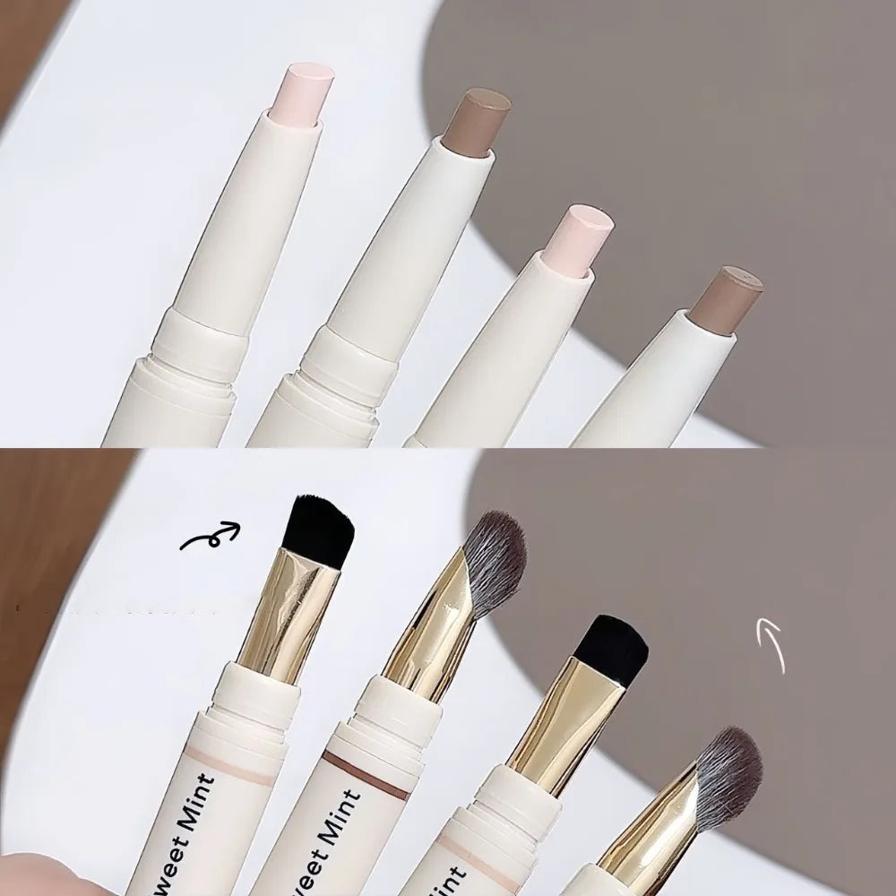 Dual-Ended Face Contour & Highlight Stick 3D Nose Shadow with Smudge Brush Silky Smooth Concealer Pen Natural Sculpting Makeup HIP