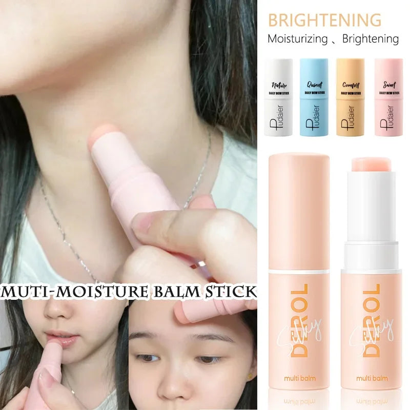 Korean Hydrating Multifunctional Moisture Makeup Primer Stick Smooth Cream Moisturizing Balm Even Skin Tone Care Cream Cosmetics HIP