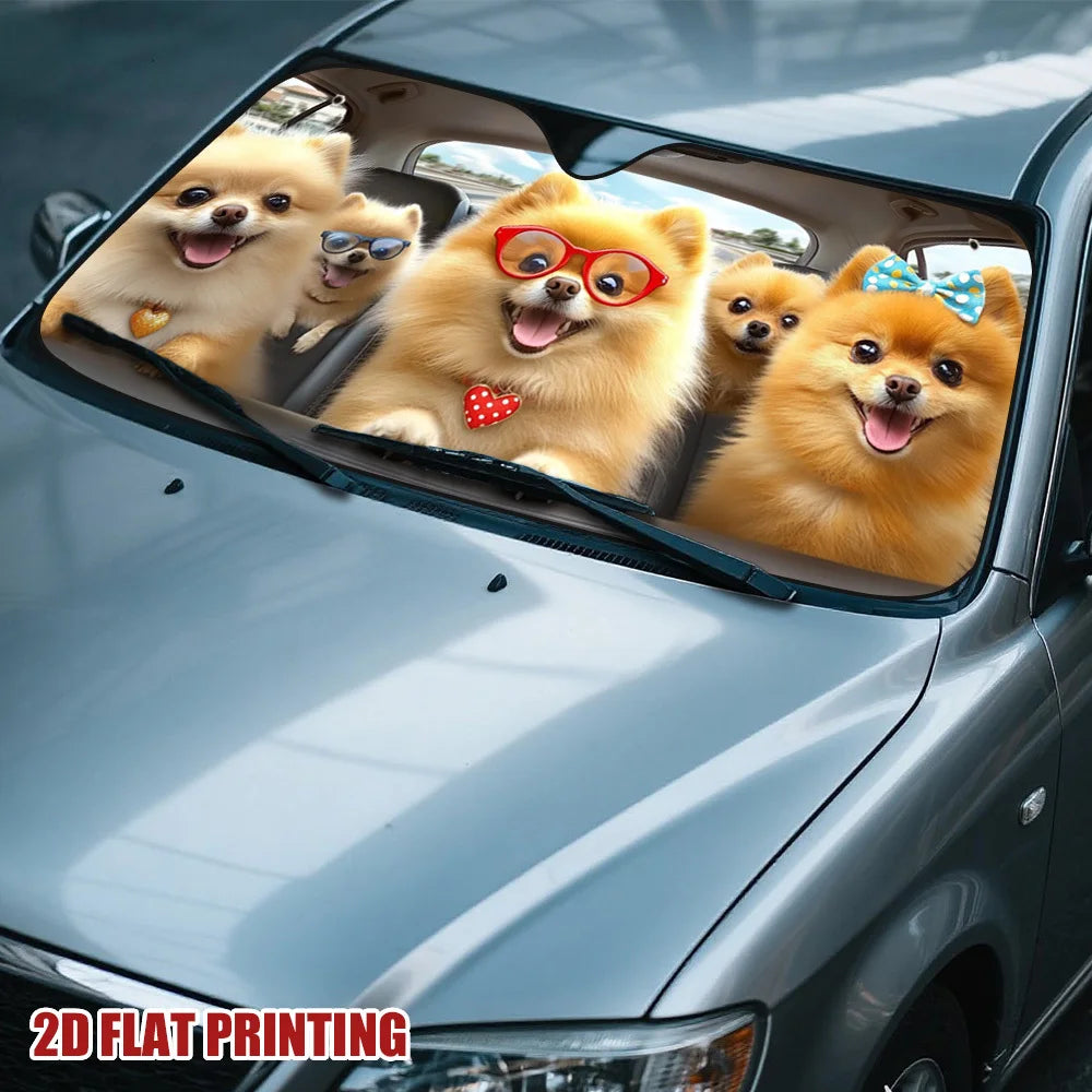 Pomeranian Sun Visor Car Accessory – Cute Dog Car Decor Car Visor Decor HIP