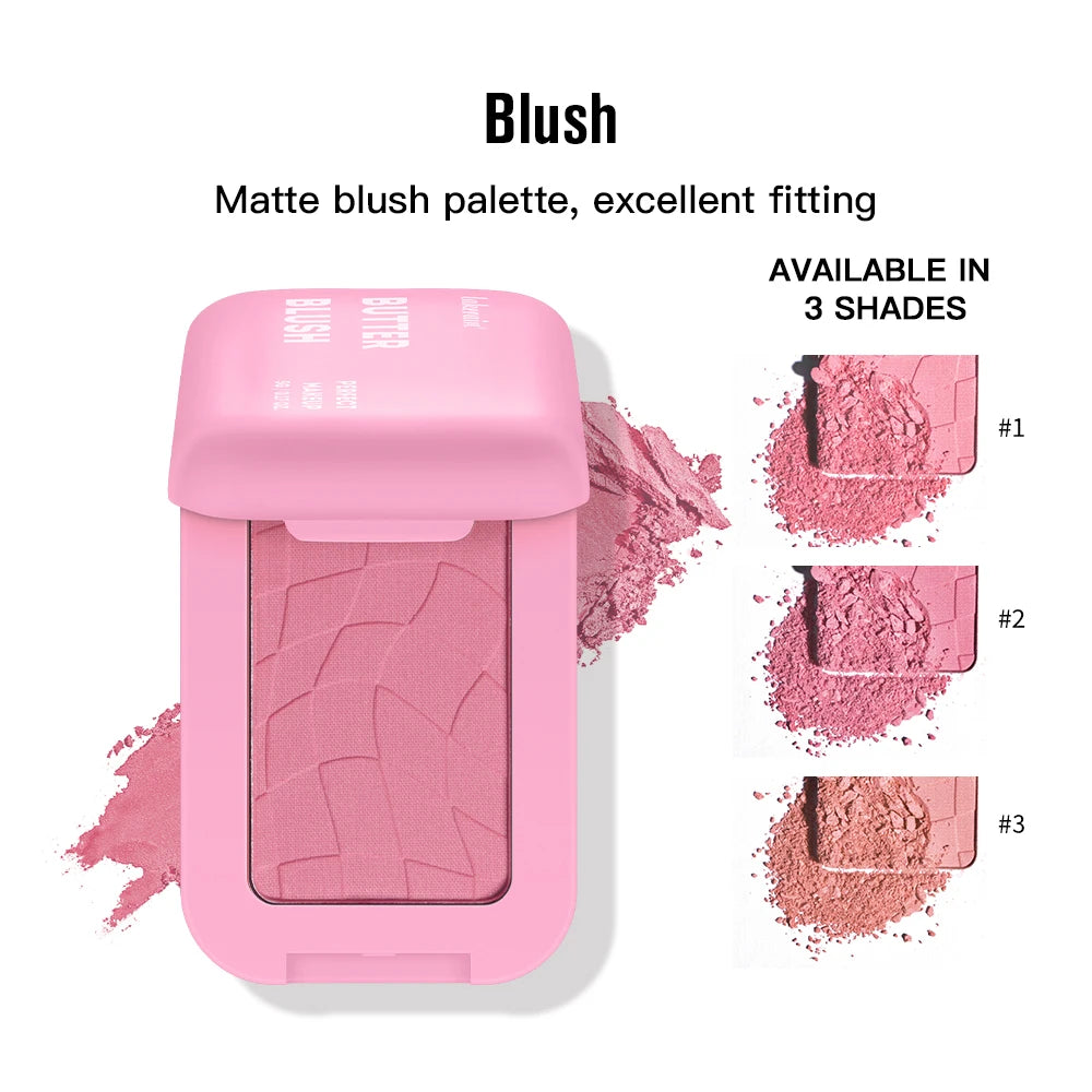 Professional Makeup Powder Blush 12HR Wear Vegan Formula Blusher Makeup Blush in Bar Cosmetics Palette Powder Pink Cream Face HIP