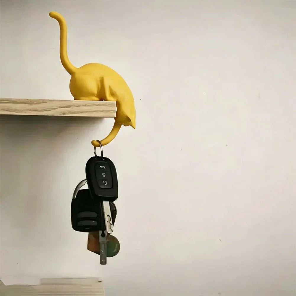 Creative and Cute 3D Cat Hanging Storage Hook Storage Rack Home Decoration Living Room Decoration Festival Decoration HIP
