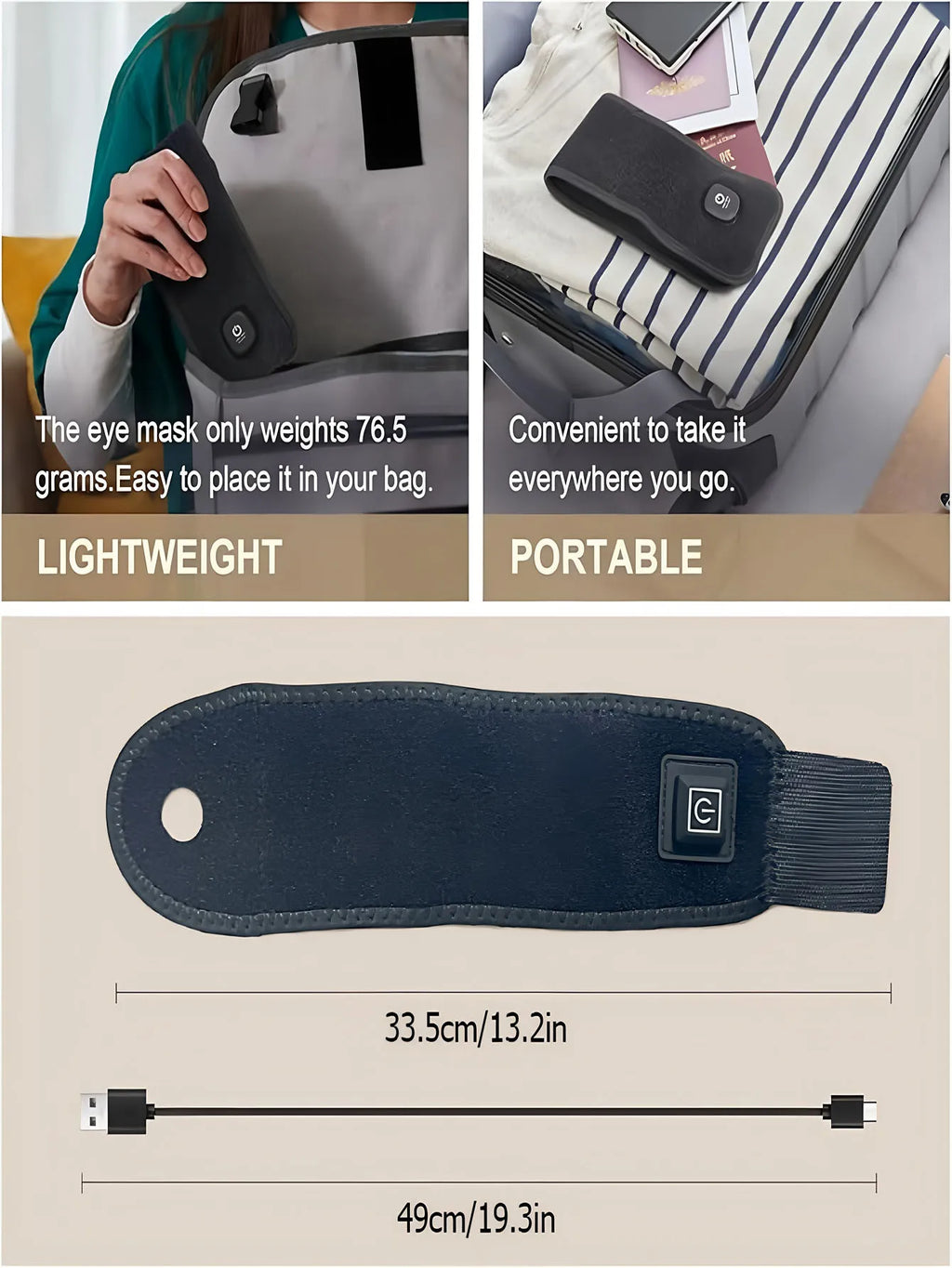 USB Heated Wrist Brace – Adjustable Breathable Support Wrap Heated Wrist Brace HIP