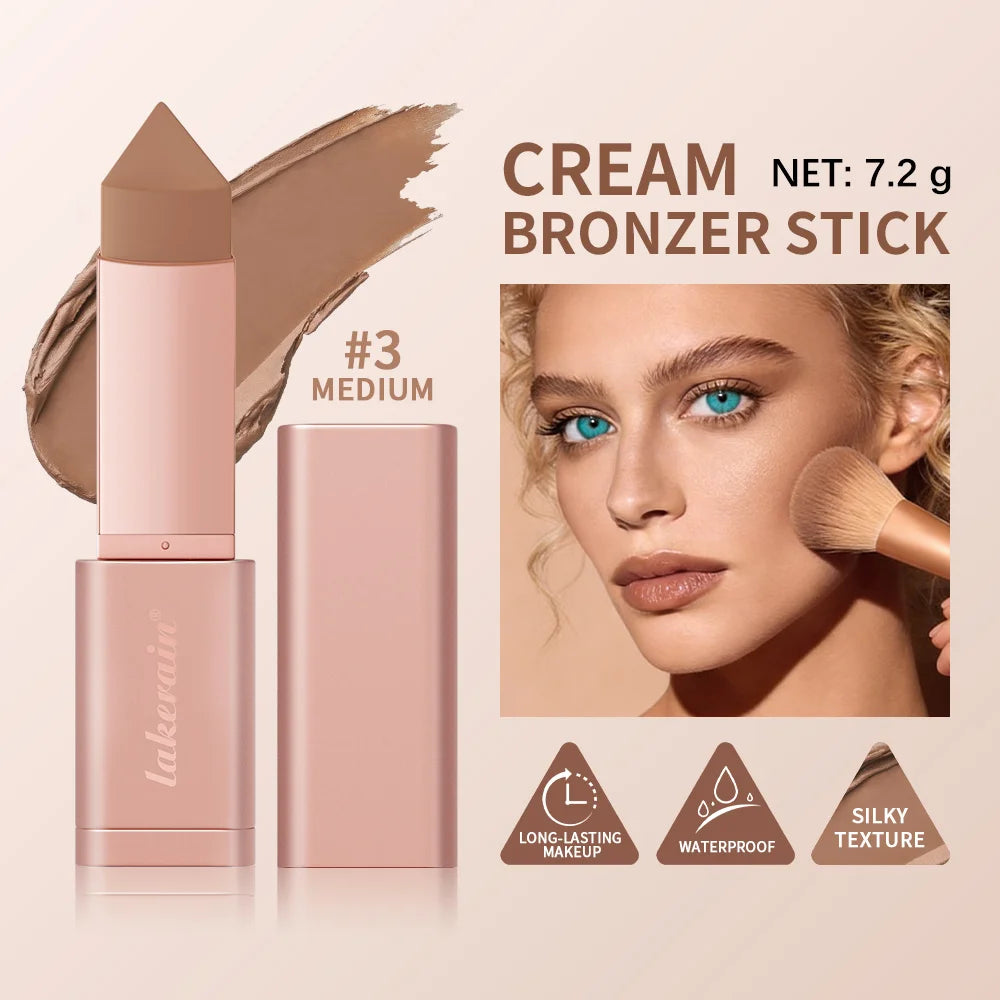 Cream Bronzer Stick and Contour Stick Bronzing Contouring Instant Highlights Dark Circles Face Contour Facial Foundation Makeup HIP